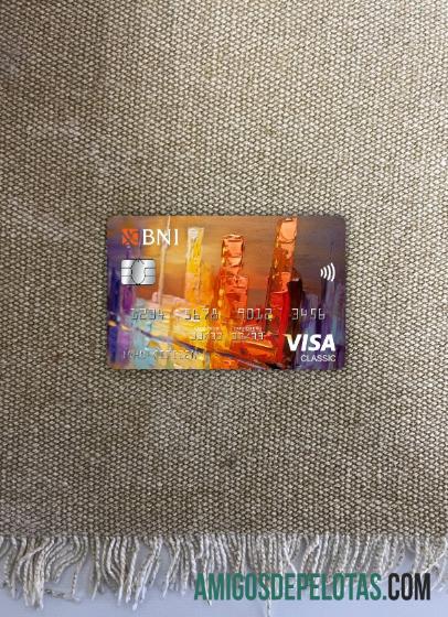 Banco da Indonésia Negara Indonésia (BNI) Cartão Visa Classic Photolook Front amostra